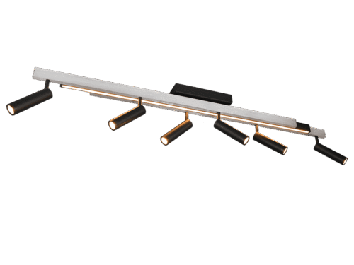 Plafondlamp Didello Wit set van 3 met 6 verstelbare spots en geïntegreerde LED