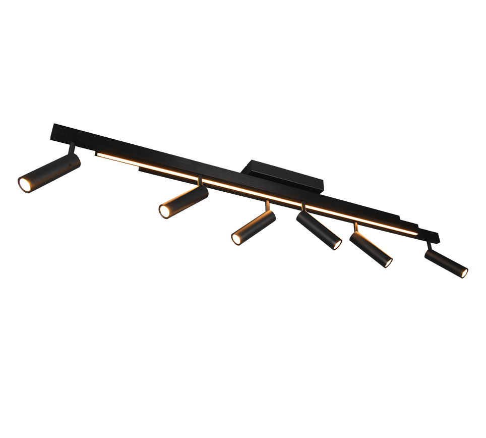 Plafondlamp Braunnak Mat Zwart - Set van 3