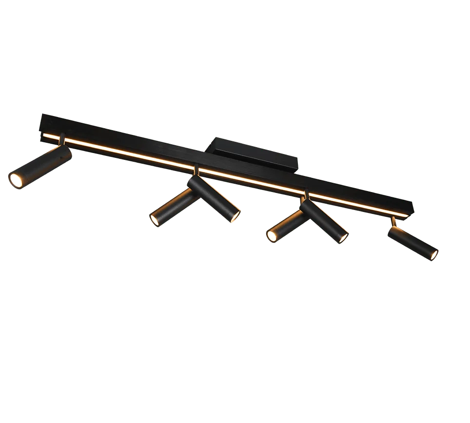 Plafondlamp Braunnak Mat Zwart - Set van 3 - Afbeelding 2