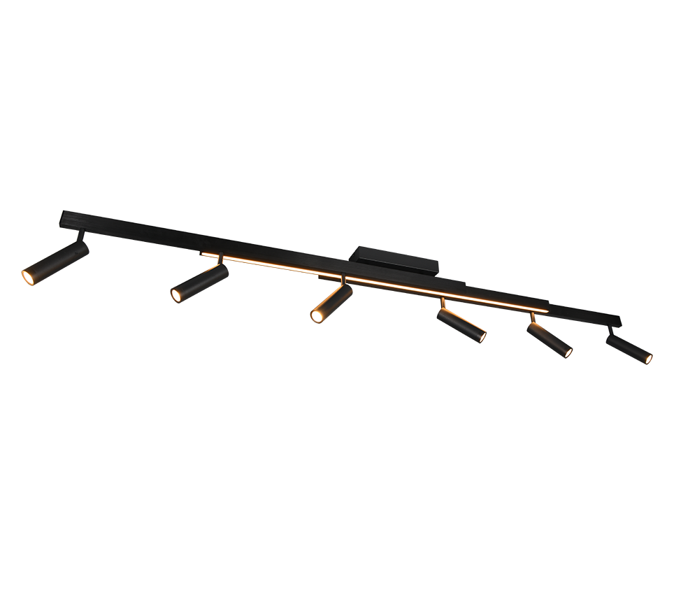 Plafondlamp Braunnak Mat Zwart - Set van 3 - Afbeelding 3