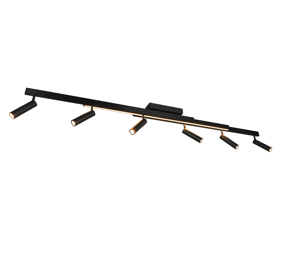 Plafondlamp Braunnak Mat Zwart - Set van 3 - Afbeelding 3