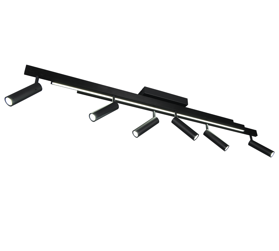 Plafondlamp Braunnak Mat Zwart - Set van 3 - Afbeelding 4