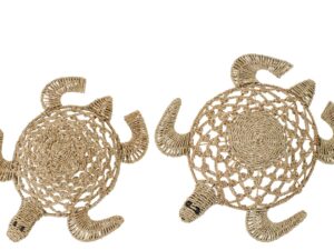 Decoratiefiguur Klakoro Zeegras Naturel H15 cm - Set van 2