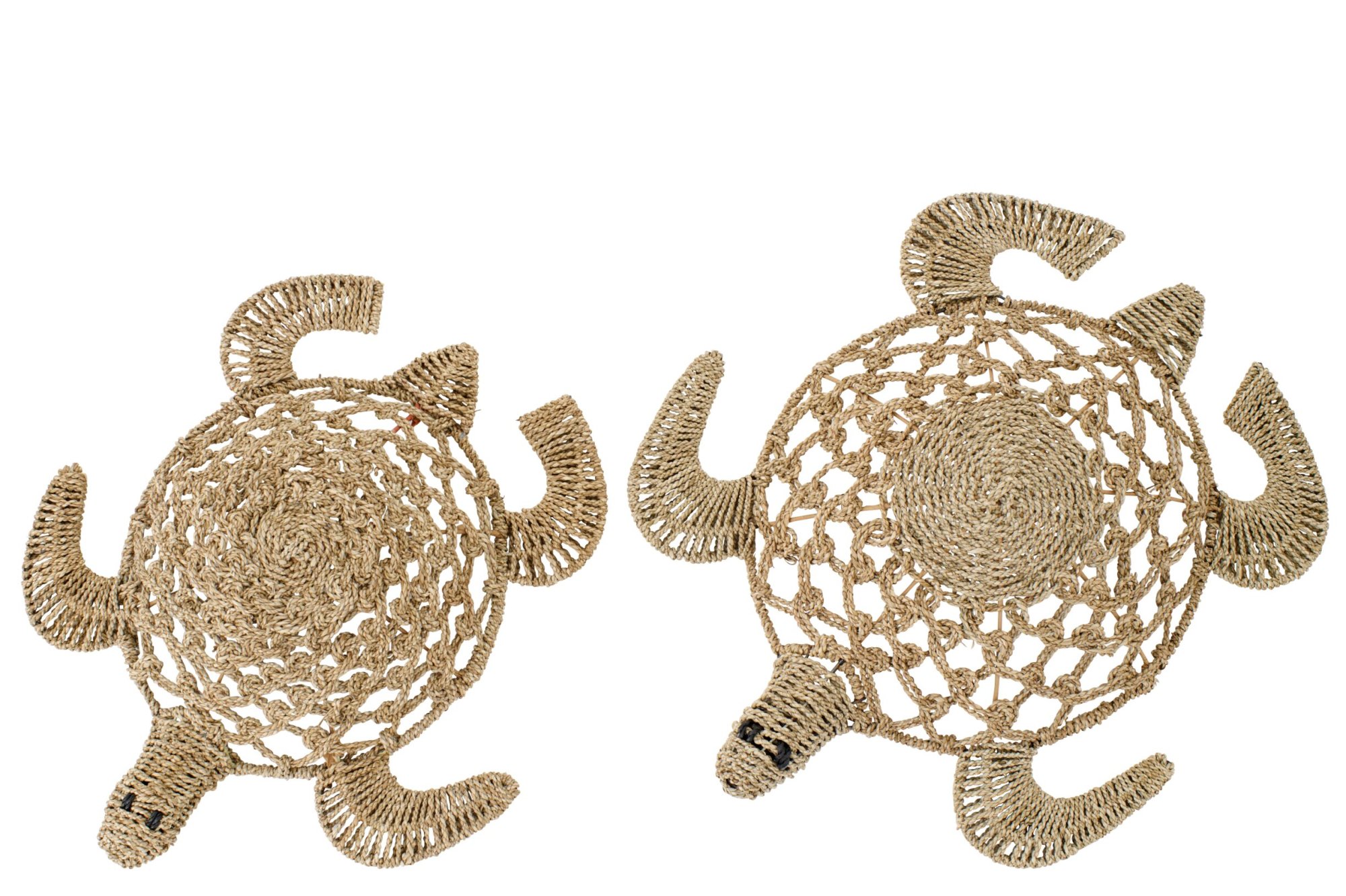 Decoratiefiguur Klakoro Zeegras Naturel H15 cm - Set van 2