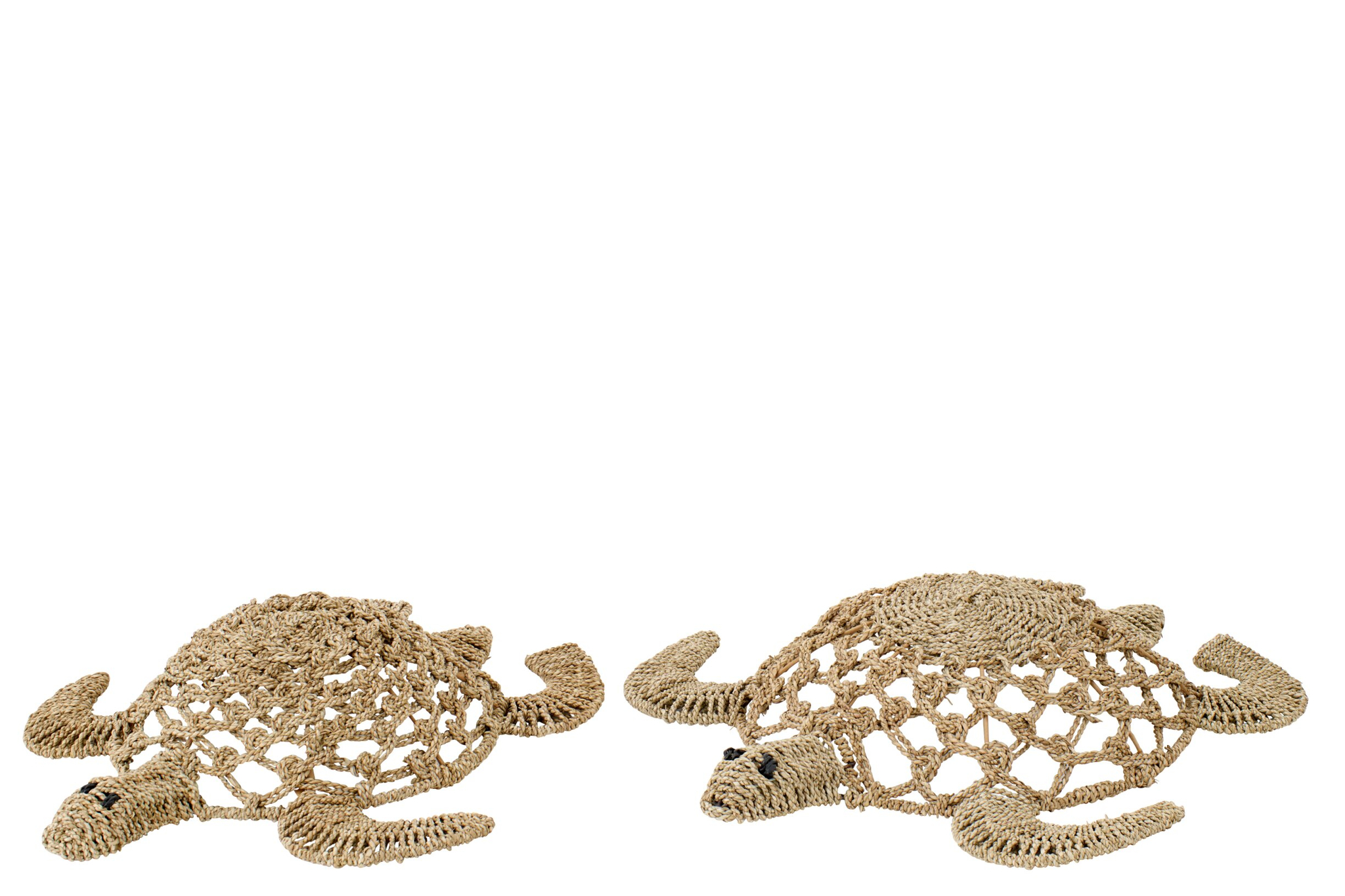 Decoratiefiguur Klakoro Zeegras Naturel H15 cm - Set van 2 - Afbeelding 2