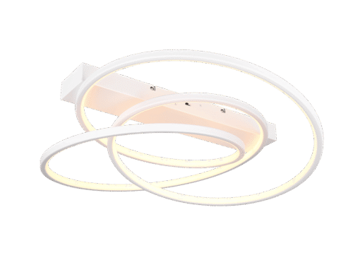 Plafondlamp Minnone mat wit set van 3 met moderne LED-ringen en dimbare lichtkleur