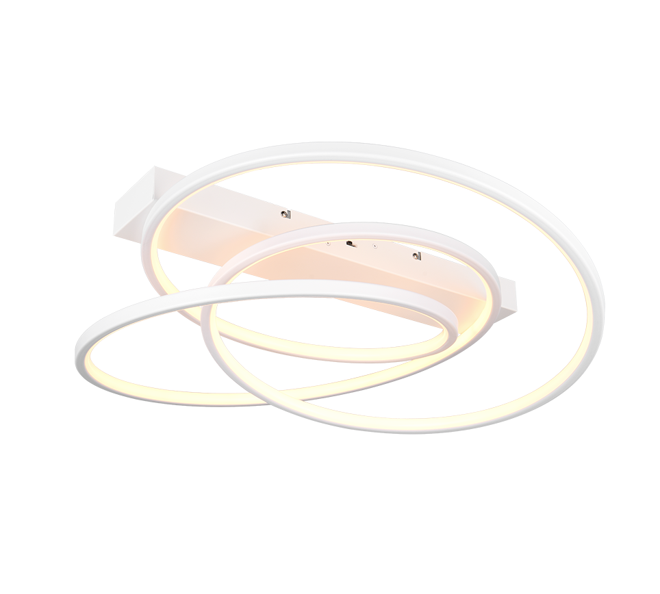 Plafondlamp Minnone mat wit set van 3 met moderne LED-ringen en dimbare lichtkleur