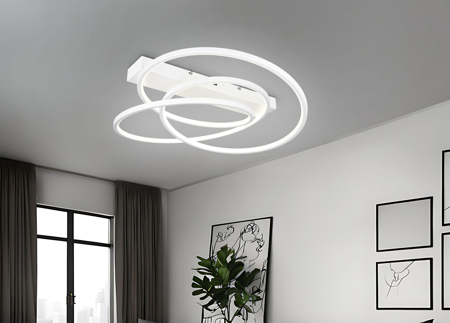 Plafondlamp Minnone Mat Wit - Set van 3 - Afbeelding 5