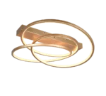 Plafondlamp Meimme Goud set van 3 met moderne gouden LED-ringen en geïntegreerde verlichting