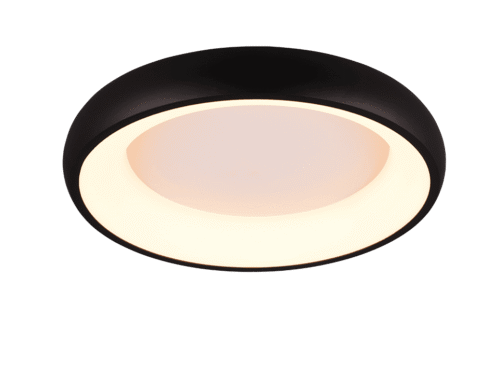 Plafondlamp Grantik mat zwart Ø46,5 cm met geïntegreerde LED en warm dimbaar licht