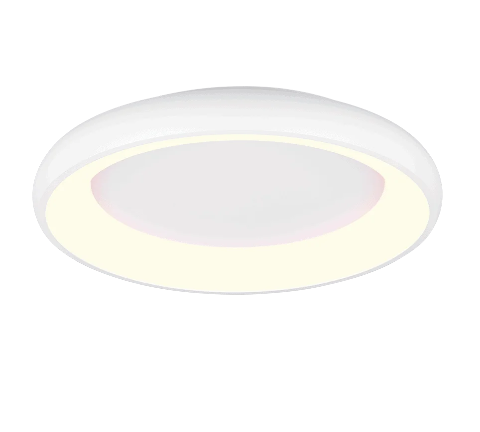 Rolter plafondlamp mat wit Ø62 cm met geïntegreerde LED en ronde metalen vorm