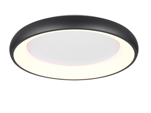Plafondlamp Peendun matzwart Ø62 cm met slank design en geïntegreerde LED-verlichting
