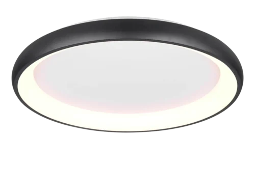 Plafondlamp Vernond matzwart Ø75 cm met geïntegreerde LED en strak metalen design