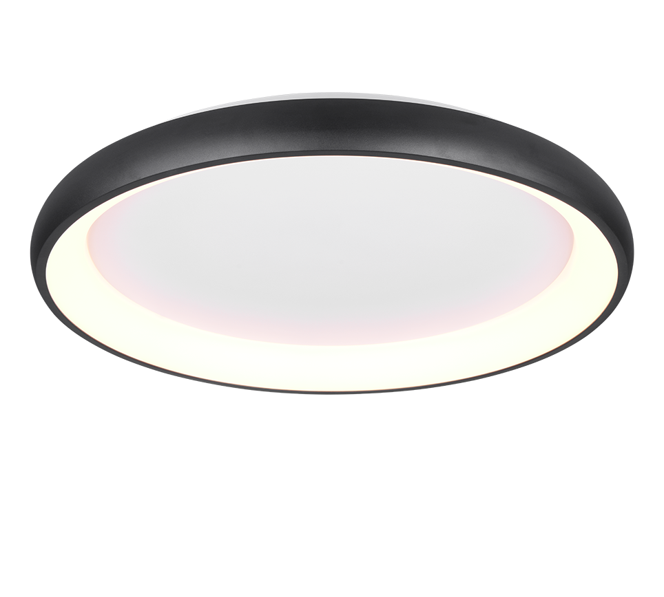 Plafondlamp Vernond Mat Zwart Ø75 cm - Set van 3