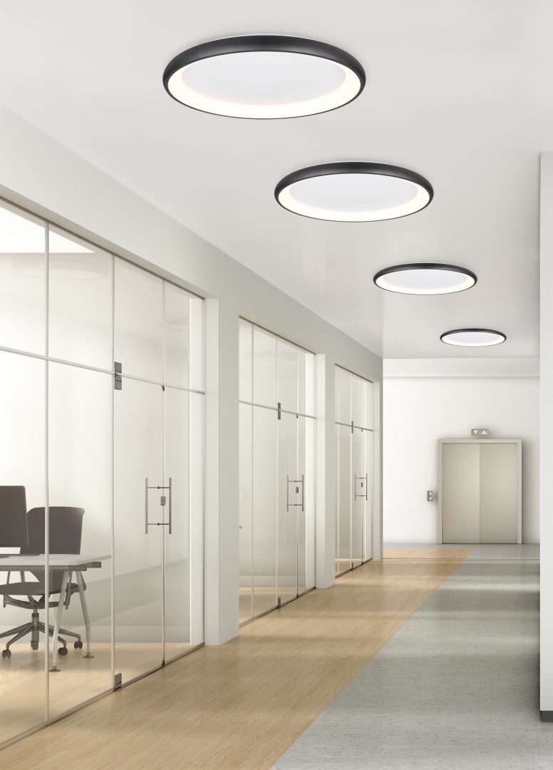 Plafondlamp Vernond Mat Zwart Ø75 cm - Set van 3 - Afbeelding 4
