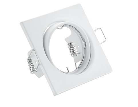 Zieltone inbouwspot mat wit, draaibaar metalen ontwerp, GU10, set van 3, subtiele verlichting