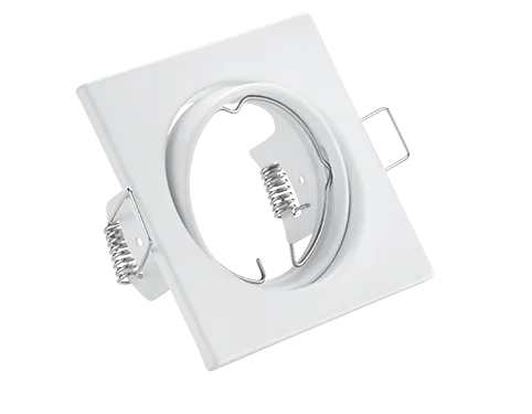 Zieltone inbouwspot mat wit, draaibaar metalen ontwerp, GU10, set van 3, subtiele verlichting