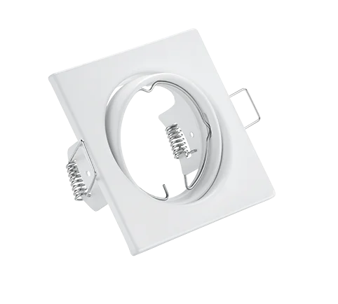 Zieltone inbouwspot mat wit, draaibaar metalen ontwerp, GU10, set van 3, subtiele verlichting