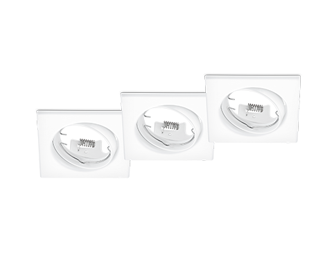 Inbouwspot Jiellik mat wit set van 3, strakke plafondspots met draaibare GU10 fitting en moderne afwerking