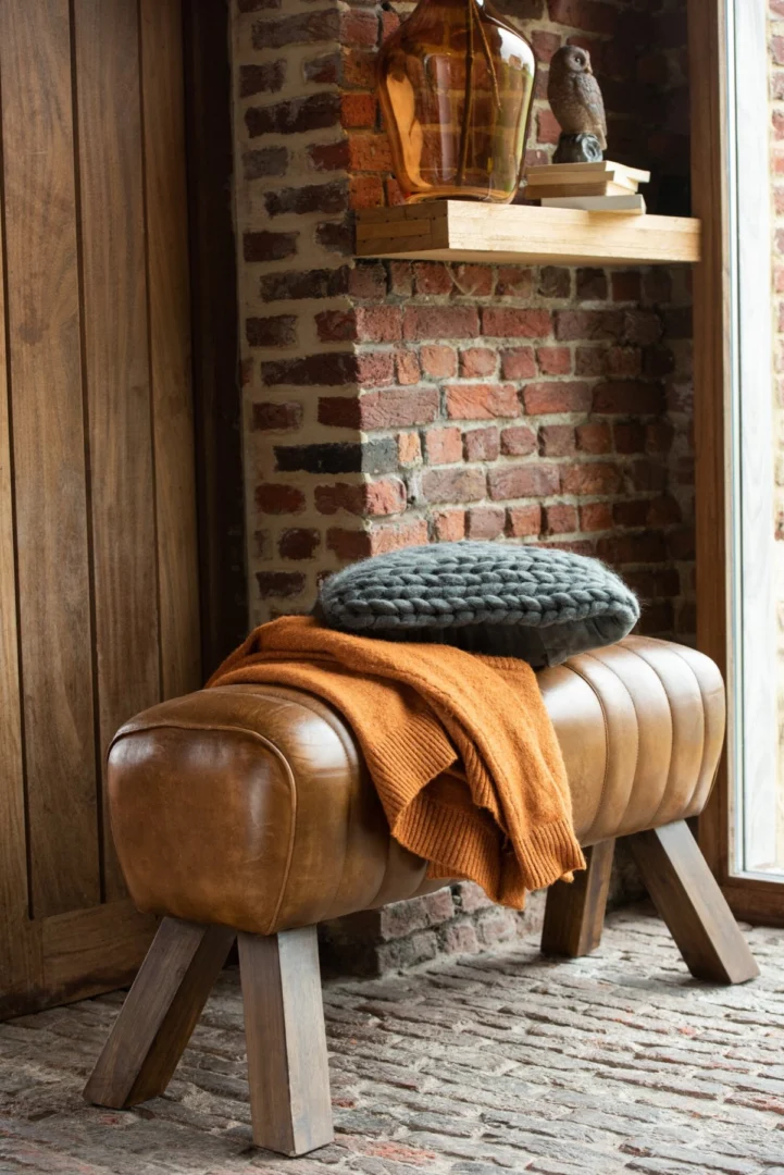 Woonaccessoire Stooves Leer Bruin - Afbeelding 6