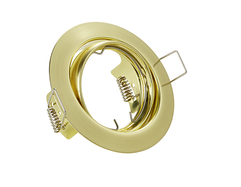 JURA inbouwspot mat messing Ø8,3 cm, draaibaar metalen ontwerp, set van 3