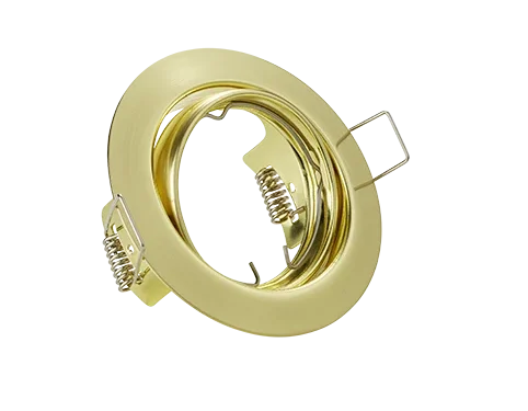 JURA inbouwspot mat messing Ø8,3 cm, draaibaar metalen ontwerp, set van 3