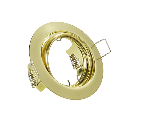 JURA inbouwspot mat messing Ø8,3 cm, draaibaar metalen ontwerp, set van 3