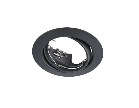 Braavin mat zwarte inbouwspot Ø8,3 cm met draaibare metalen ring, set van 3