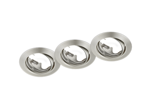 Inbouwspot Bensio Mat Nikkel Ø8,3 cm - Set van 3