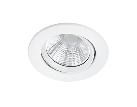 PAMIR matwitte inbouwspot Ø8,5 cm met draaibare LED, modern rond ontwerp voor plafondverlichting