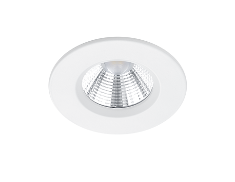 Stiema inbouwspot mat wit Ø8,5 cm met strakke ronde afwerking en gericht warm LED-licht, set van 3