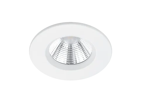 Stiema inbouwspot mat wit Ø8,5 cm met strakke ronde afwerking en gericht warm LED-licht, set van 3