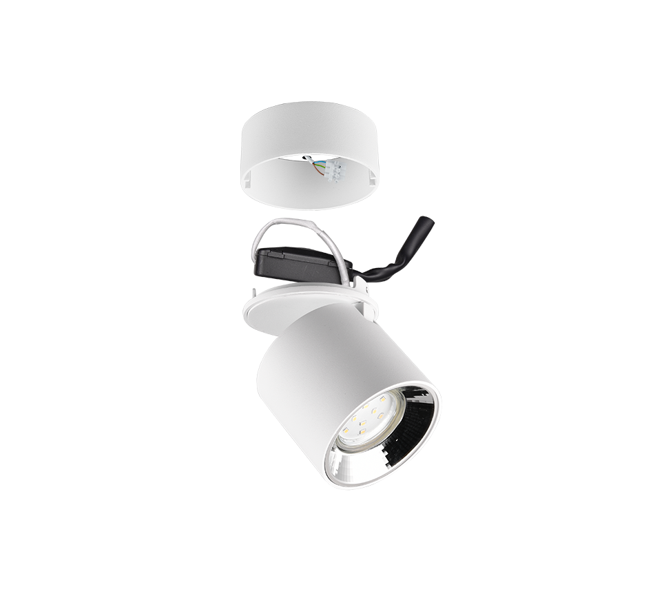 Plafondlamp Joolli Mat Wit Ø8,7 cm - Set van 3 - Afbeelding 4