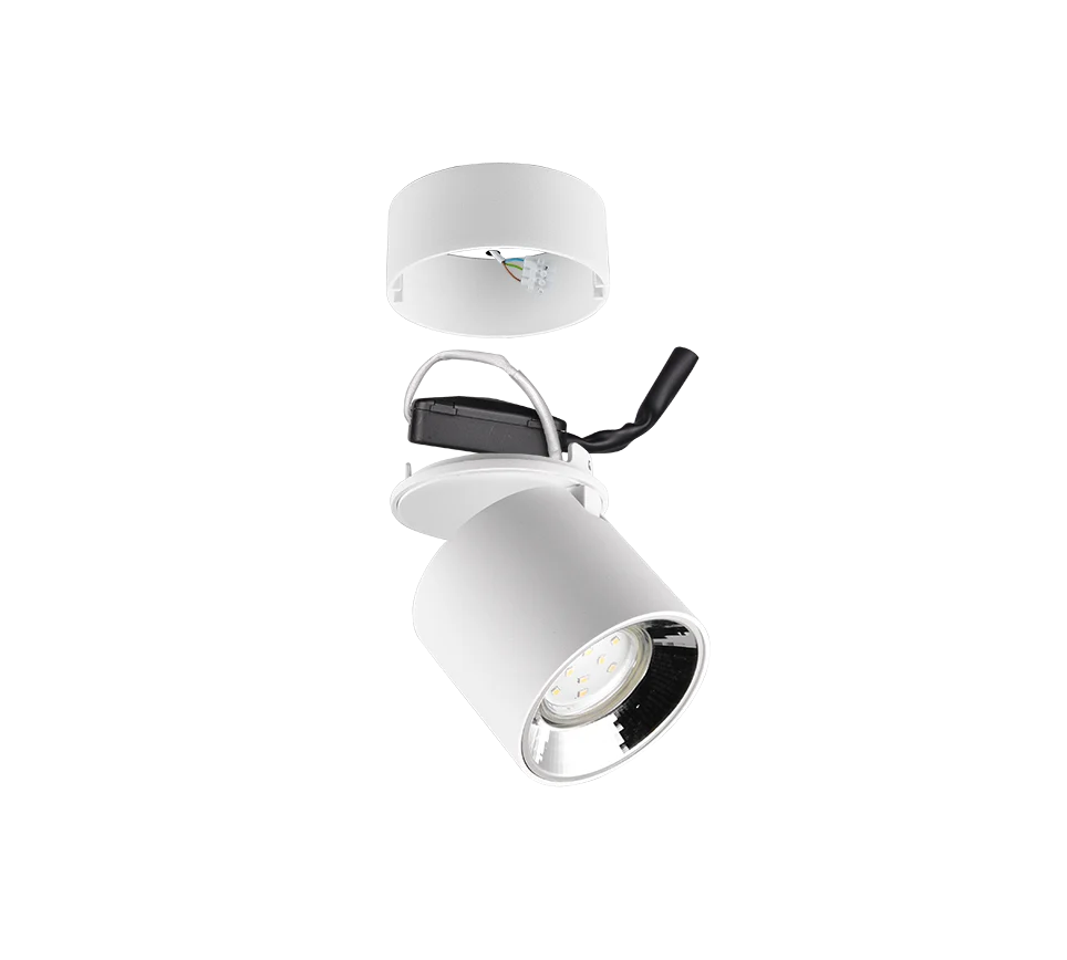Plafondlamp Joolli Mat Wit Ø8,7 cm - Set van 3 - Afbeelding 4