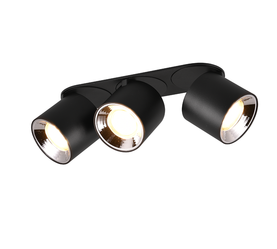 Plafondlamp Dilty Mat Zwart - Set van 3 - Afbeelding 2