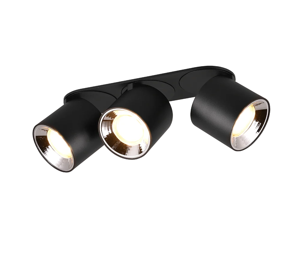 Plafondlamp Dilty Mat Zwart - Set van 3 - Afbeelding 2