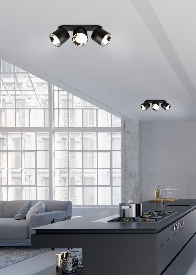 Plafondlamp Dilty Mat Zwart - Set van 3 - Afbeelding 6