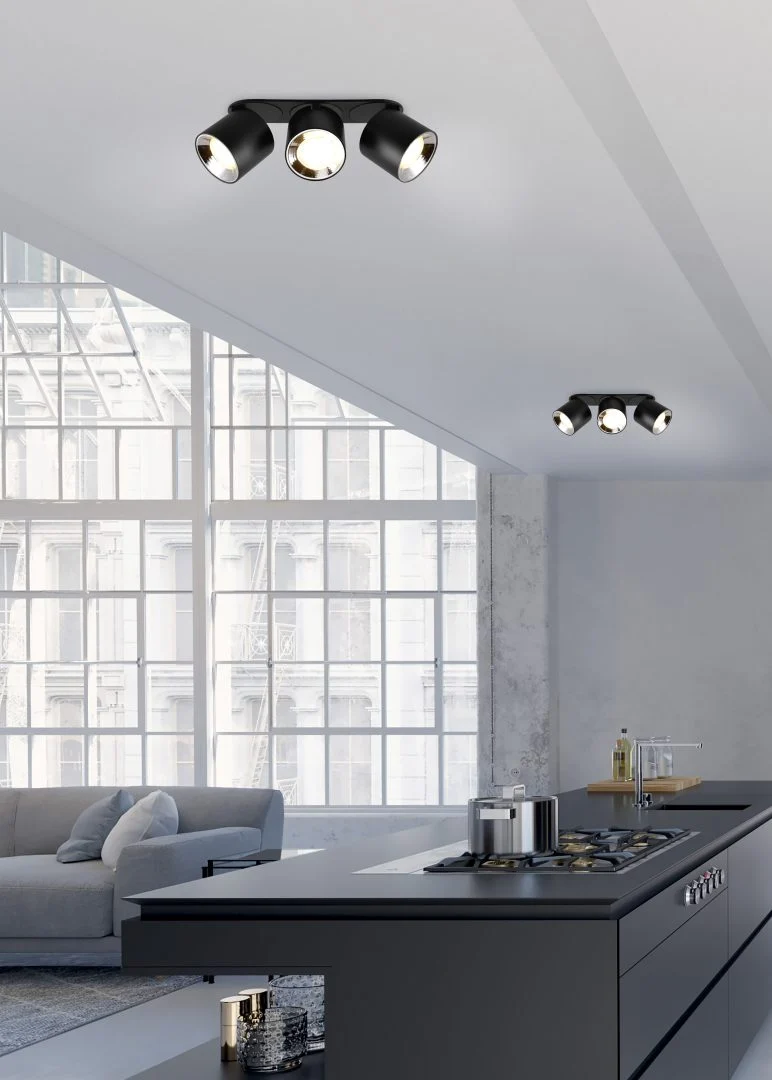 Plafondlamp Dilty Mat Zwart - Set van 3 - Afbeelding 6