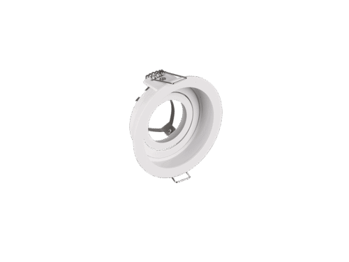 Jirol matwitte inbouwspot Ø9,2 cm, draaibaar ontwerp met GU10-fitting en metalen afwerking