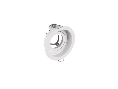 Jirol matwitte inbouwspot Ø9,2 cm, draaibaar ontwerp met GU10-fitting en metalen afwerking