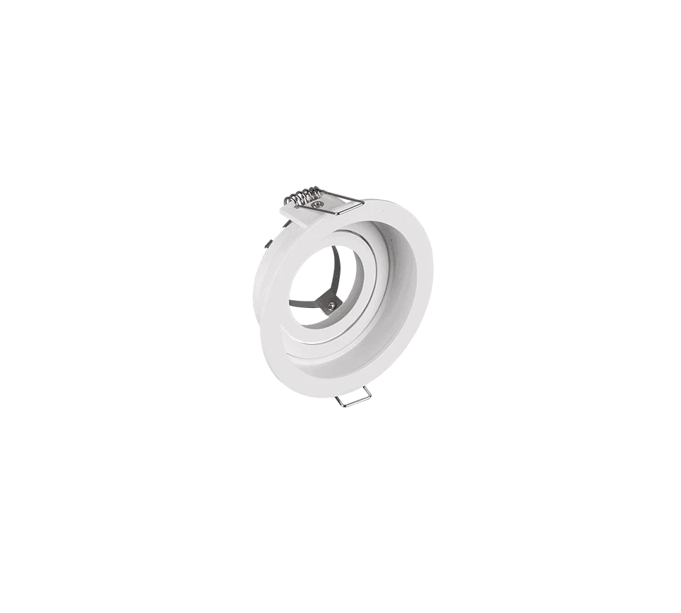 Jirol matwitte inbouwspot Ø9,2 cm, draaibaar ontwerp met GU10-fitting en metalen afwerking