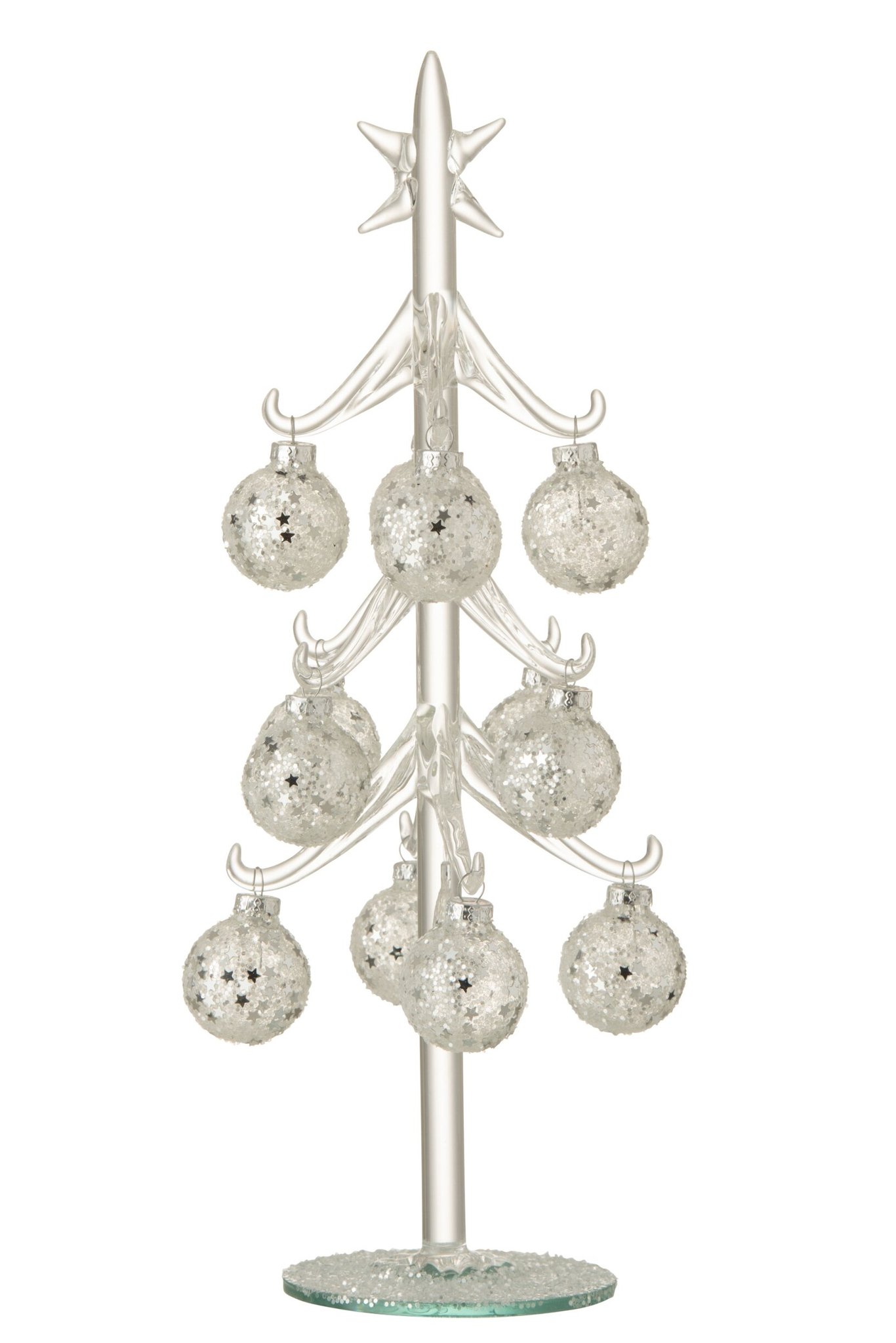 Kerstballen Ciessone Glas Zilver - Afbeelding 2