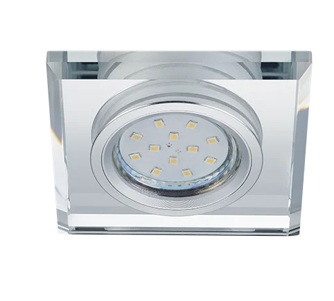 Pronnund chroom inbouwspot set van 3 met helder kristalglas en moderne GU10-look