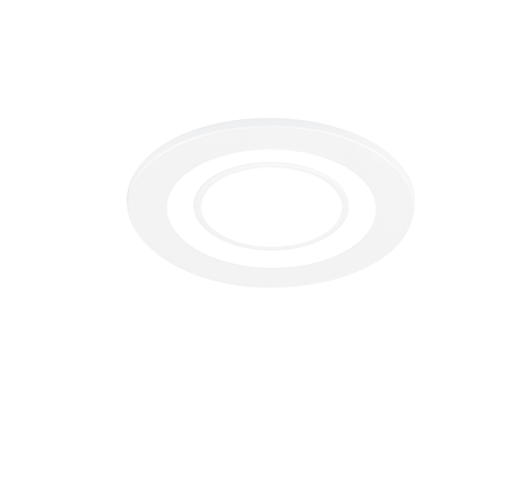 Mat witte Flannon inbouwspot Ø8,2 cm met geïntegreerde LED, compact en strak, set van 3