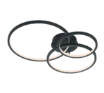 Plafondlamp Tare Antraciet set van 3 met moderne LED ringen en dimbare lichtkleur