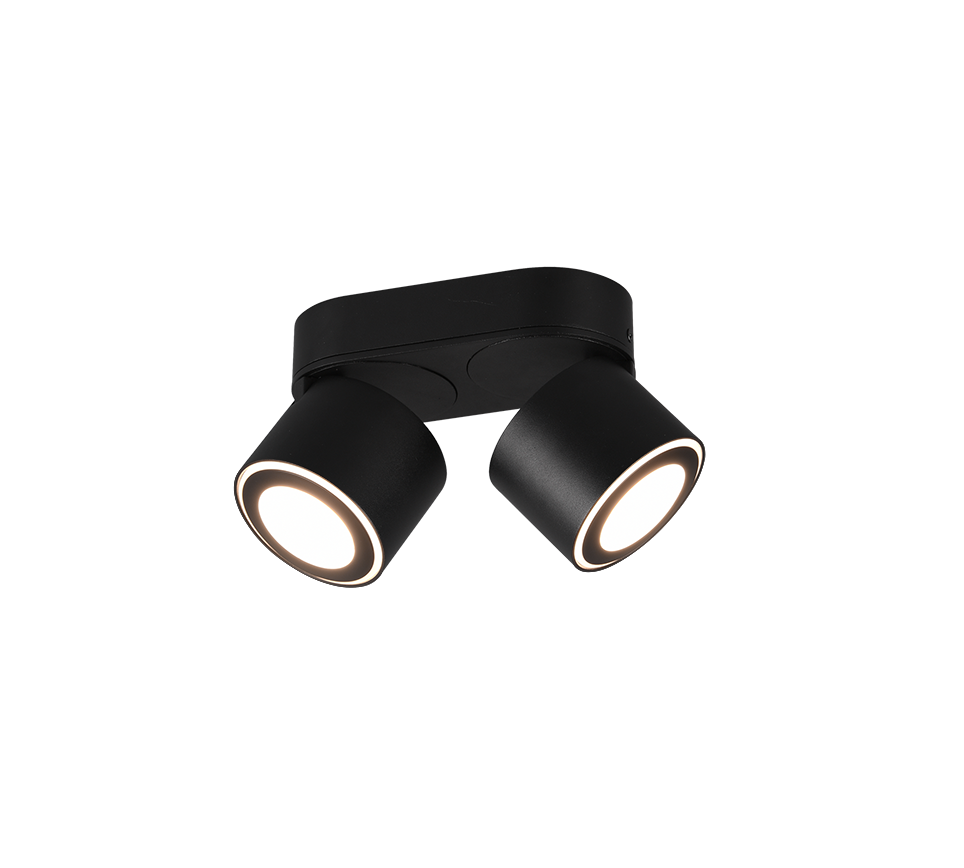 Plafondlamp Caalum Mat Zwart - Set van 3