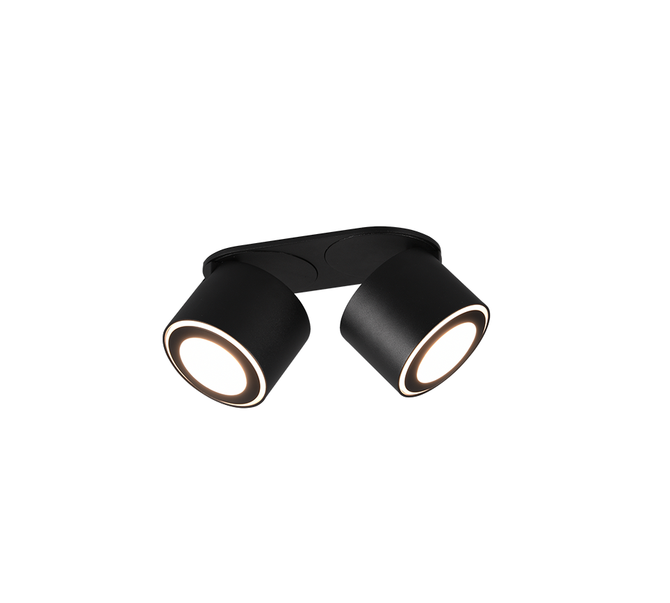 Plafondlamp Caalum Mat Zwart - Set van 3 - Afbeelding 2