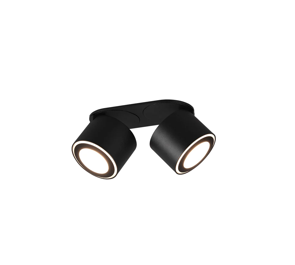 Plafondlamp Caalum Mat Zwart - Set van 3 - Afbeelding 2