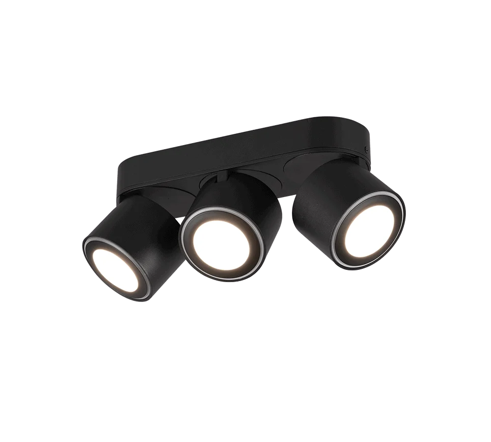 Plafondlamp Naaku Mat Zwart - Set van 3 - Afbeelding 4