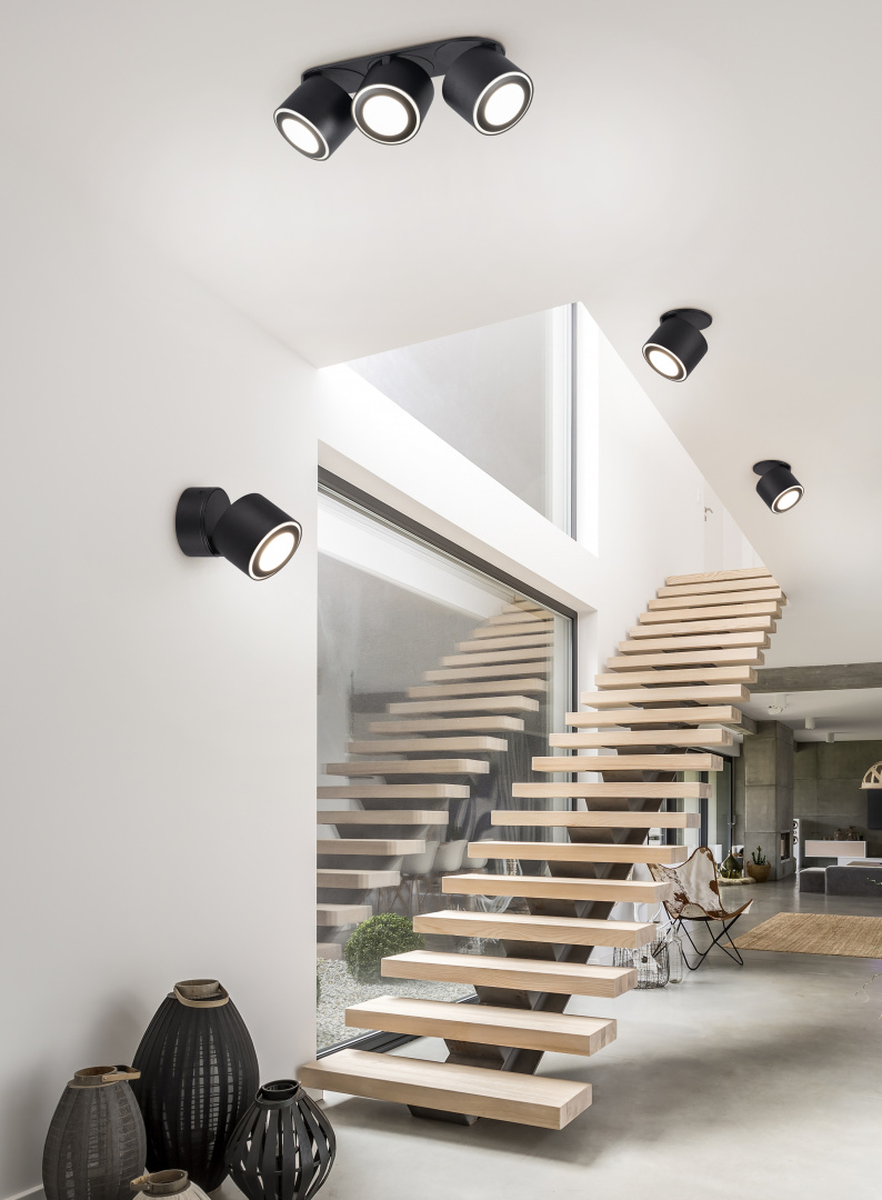 Plafondlamp Naaku Mat Zwart - Set van 3 - Afbeelding 6